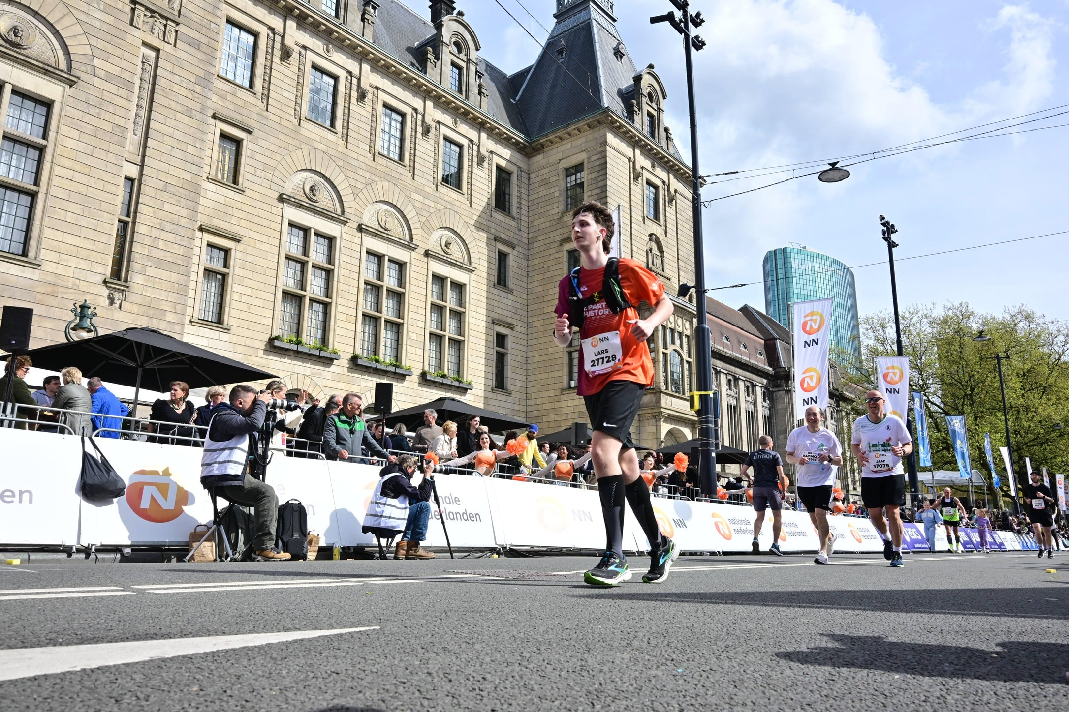 Lars tijdens het rennen van de marathon